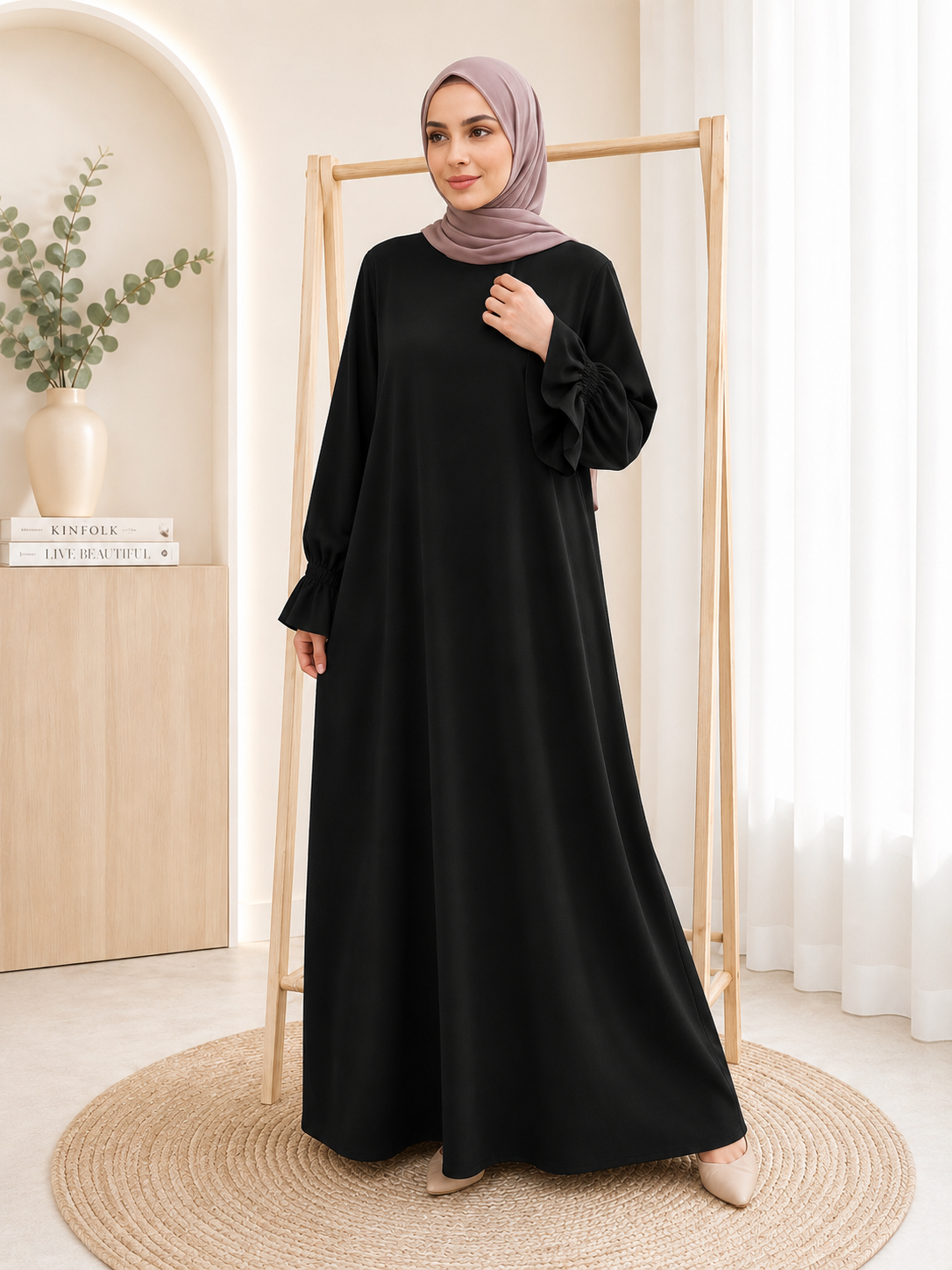 Abaya Hafsa noir