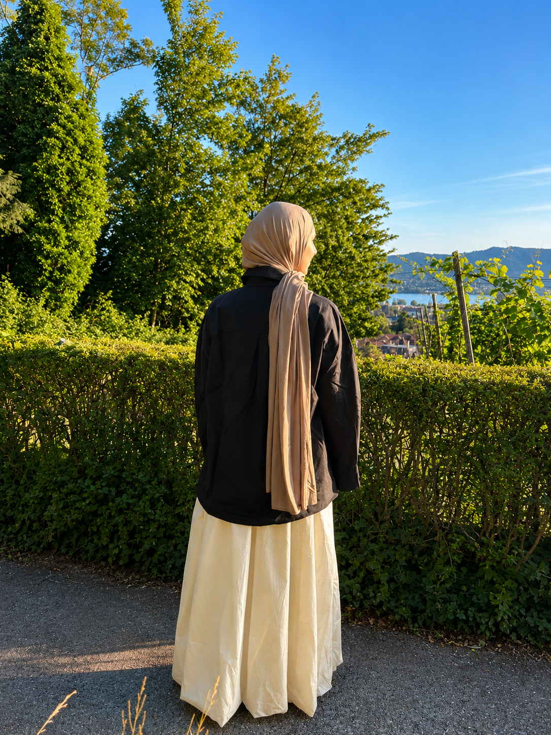 Asymmetrische Wickelbluse aus Baumwolle