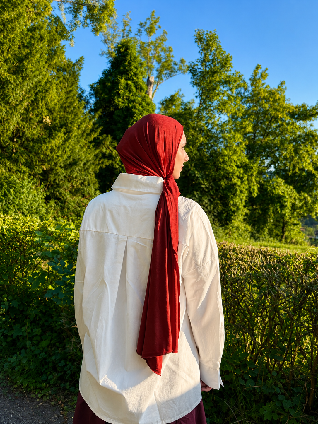 Asymmetrische Wickelbluse aus Baumwolle