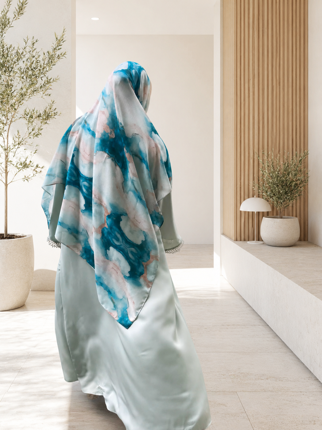 Marble Hijab verde