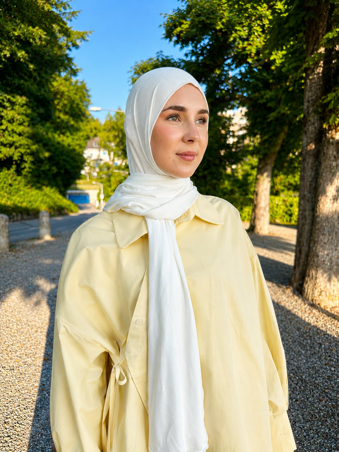 Asymmetrische Wickelbluse aus Baumwolle