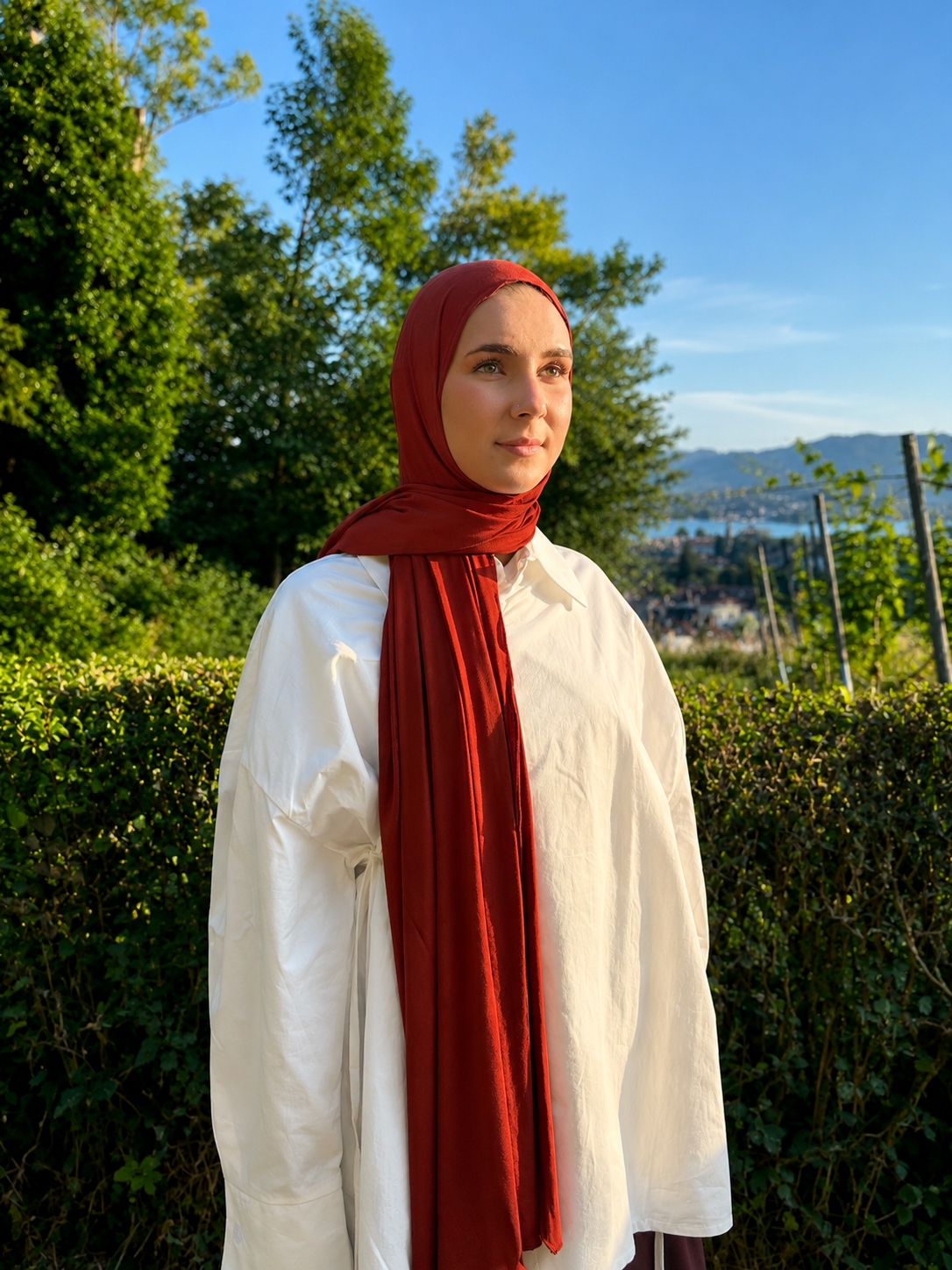 Asymmetrische Wickelbluse aus Baumwolle
