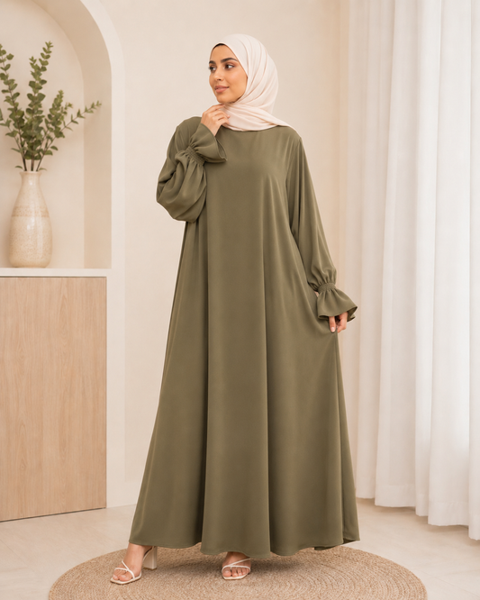 Abaya Hafsa Kaki