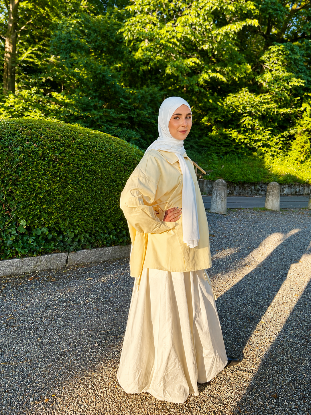Asymmetrische Wickelbluse aus Baumwolle